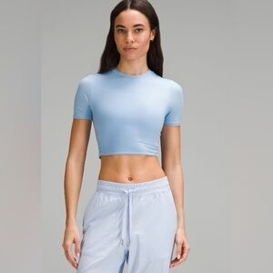 Lululemon Wundermost crop Sierra blue